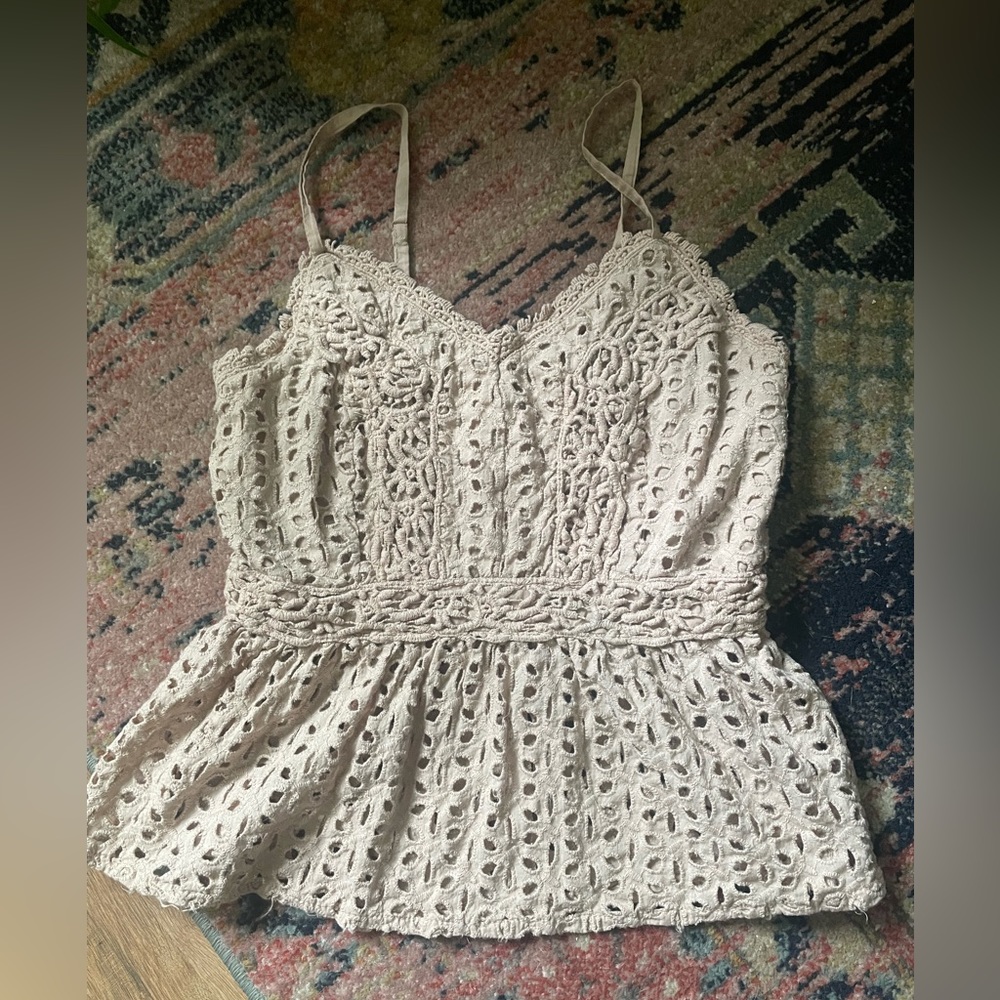 Eyelet tank top